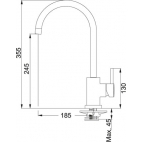 GRIFO FRANKE MATRIX CROMO 6MCA